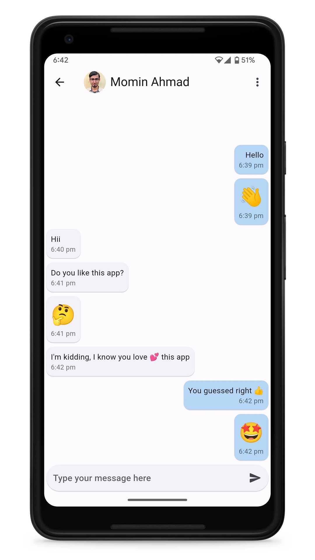 Chat Screen of ApnaPan App